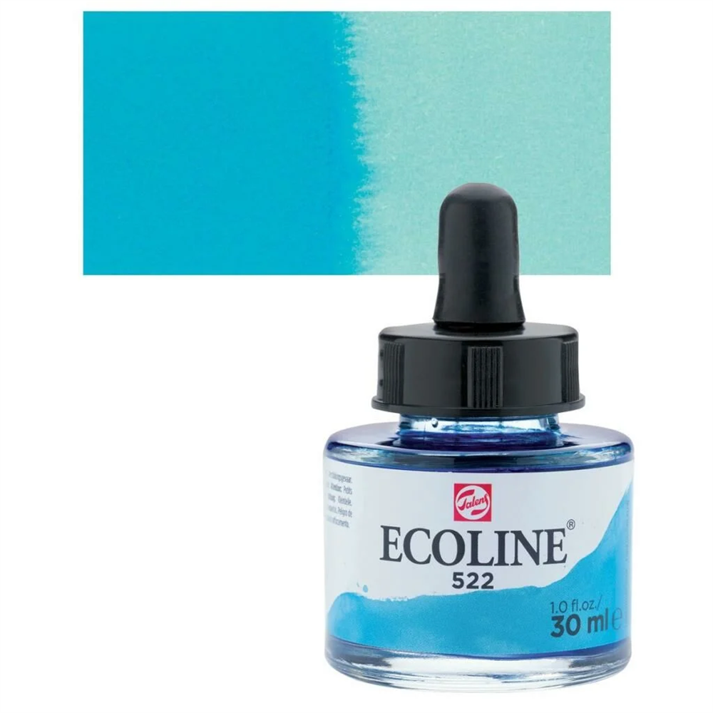 Talens Ecoline Liquid Watercolour 30 ml 522 Turquoise Blue
