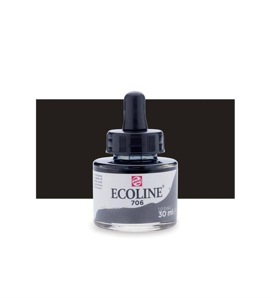Talens Ecoline Liquid Watercolour 30 ml 706 Deep Grey