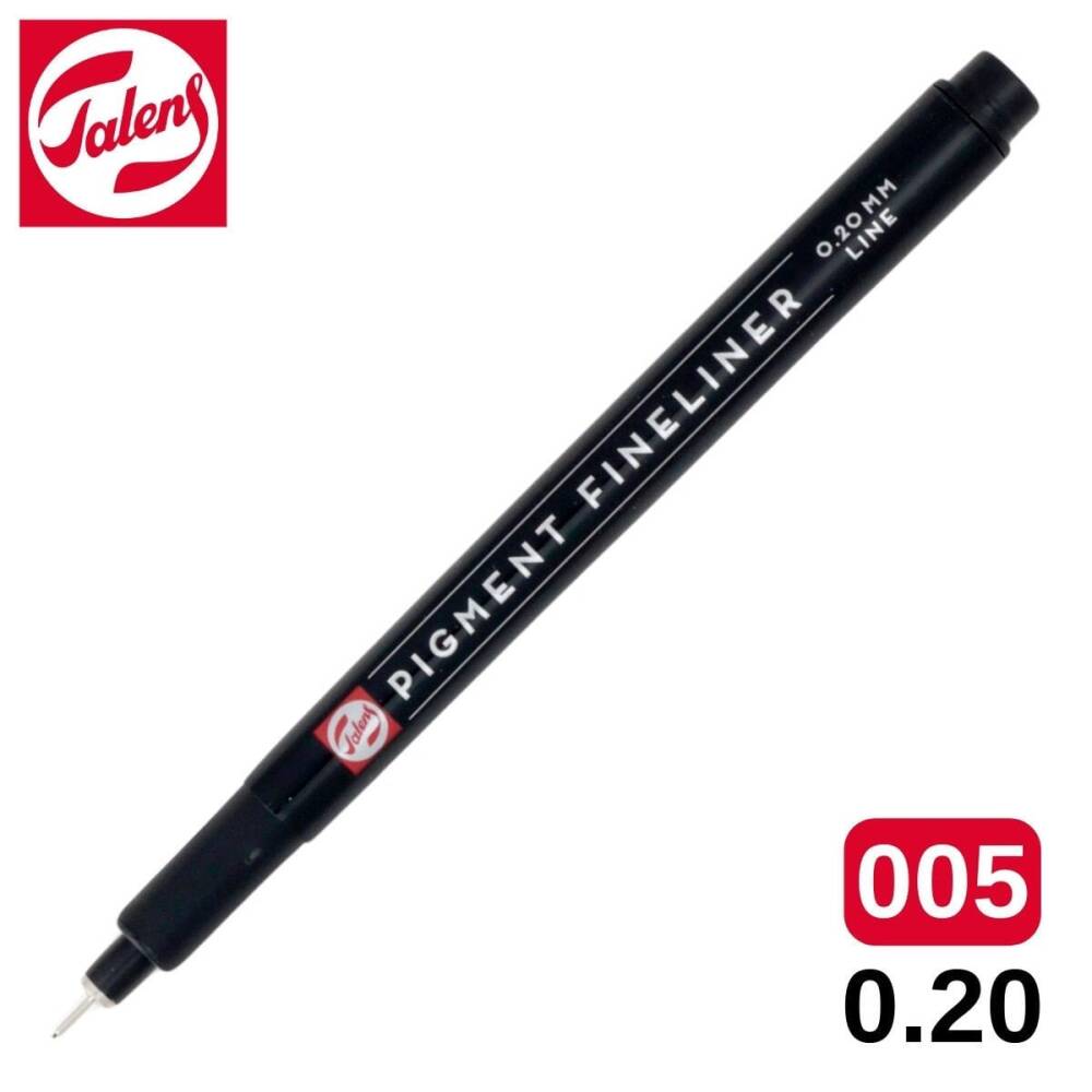 Talens Pigment Fineliner Teknik Çizim Kalemi 0.20 mm Siyah