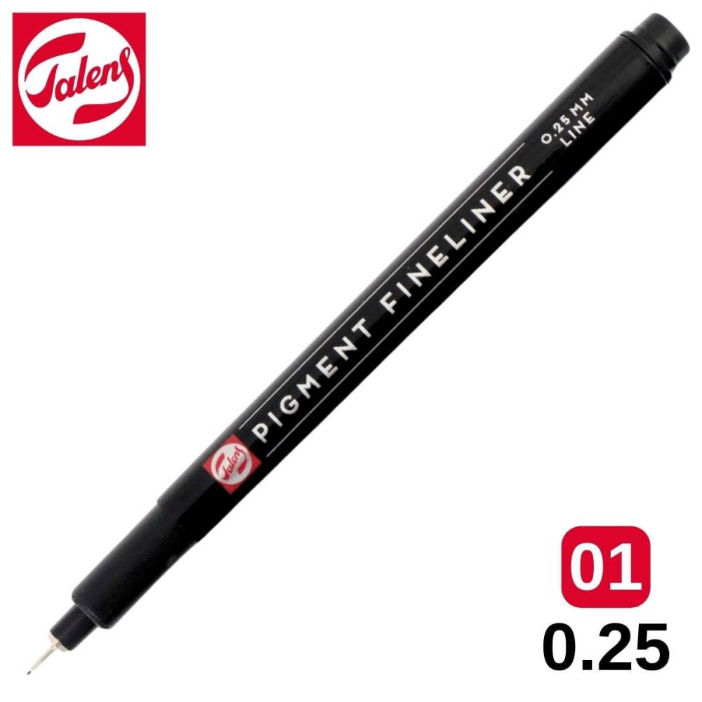 Talens Pigment Fineliner Teknik Çizim Kalemi 0.25 mm Siyah