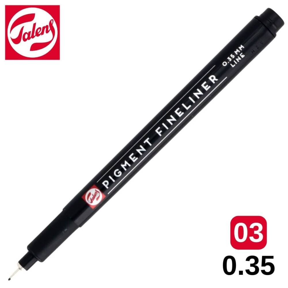 Talens Pigment Fineliner Teknik Çizim Kalemi 0.35 mm Siyah