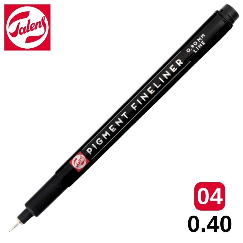 Talens Pigment Fineliner Teknik Çizim Kalemi 0.40 mm Siyah