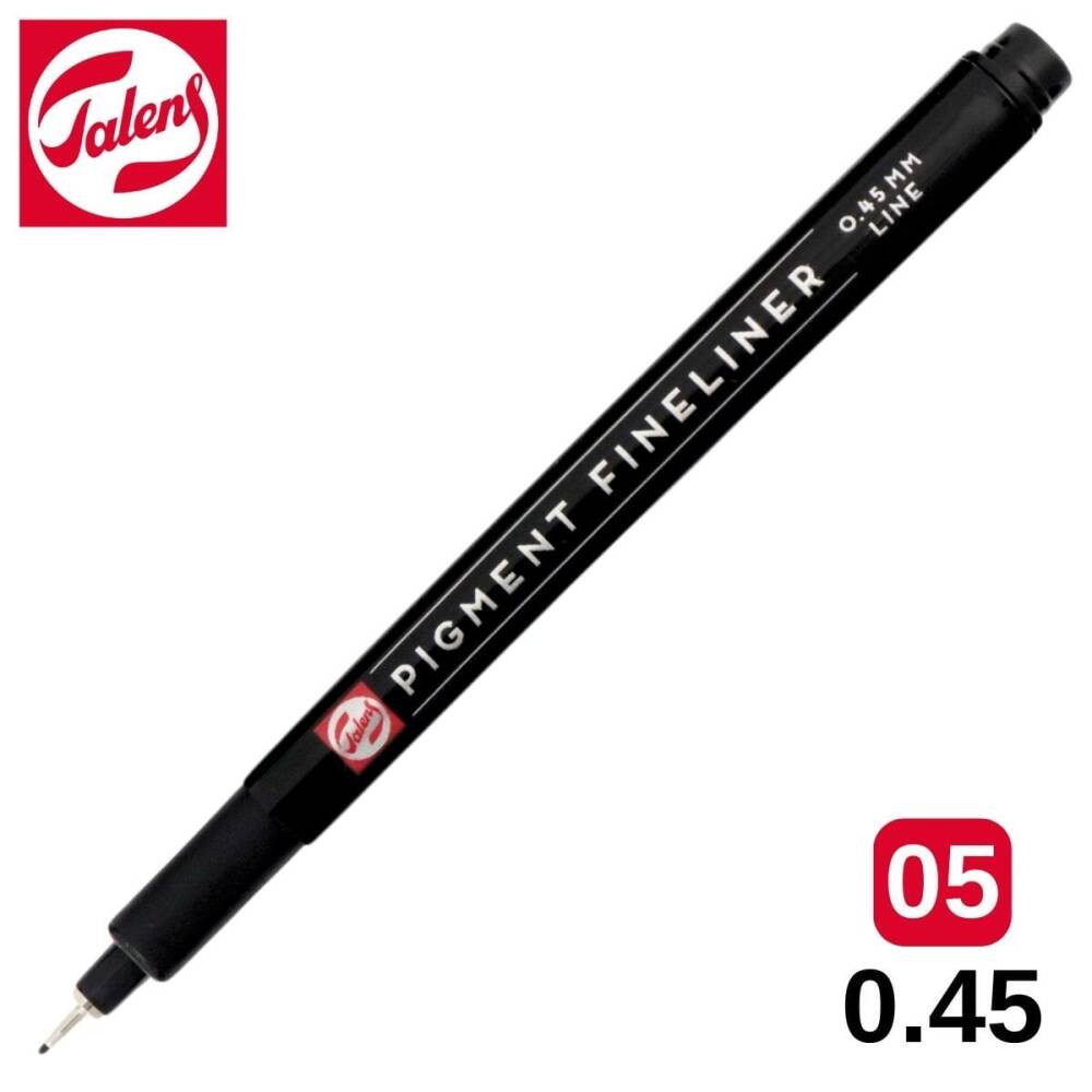 Talens Pigment Fineliner Teknik Çizim Kalemi 0.45 mm Siyah