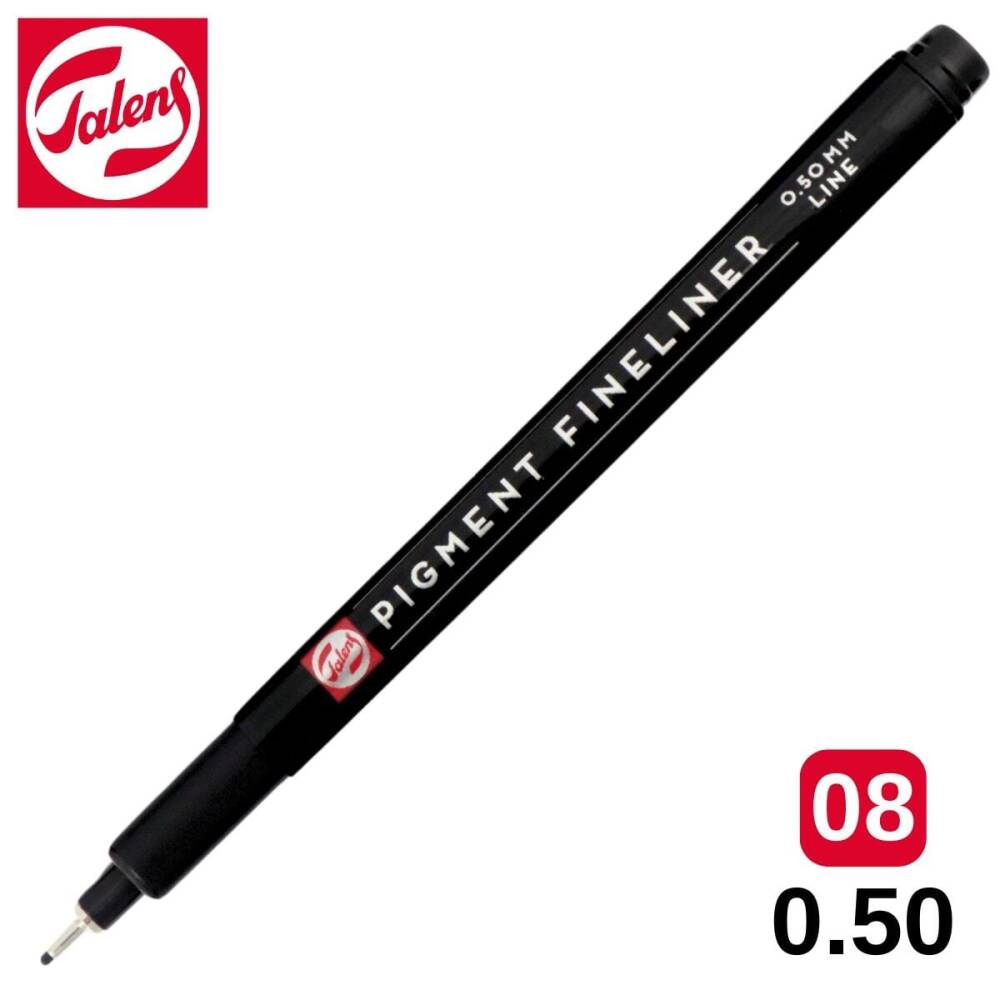 Talens Pigment Fineliner Teknik Çizim Kalemi 0.50 mm Siyah