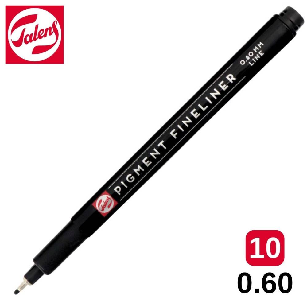 Talens Pigment Fineliner Teknik Çizim Kalemi 0.60 mm Siyah