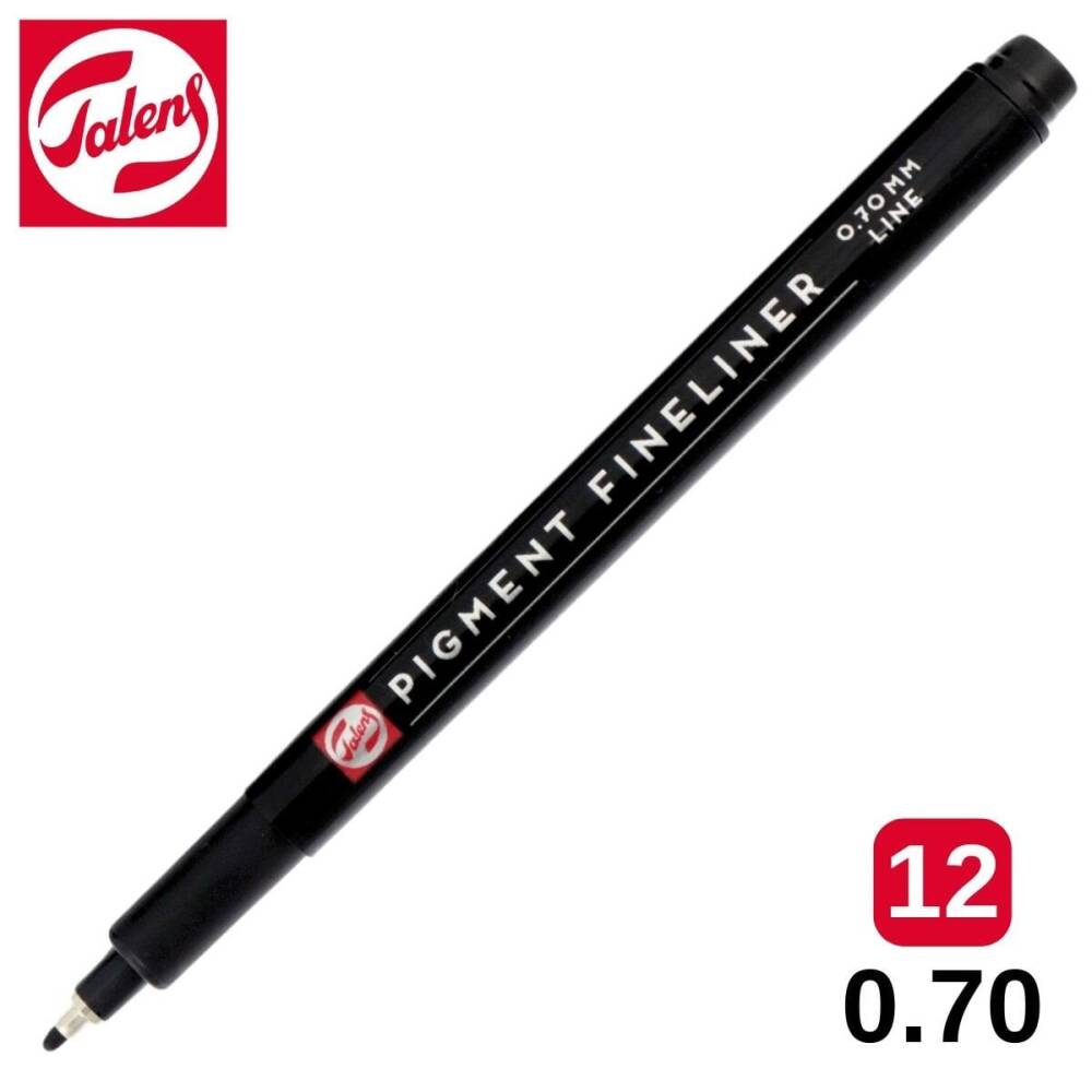 Talens Pigment Fineliner Teknik Çizim Kalemi 0.70 mm Siyah