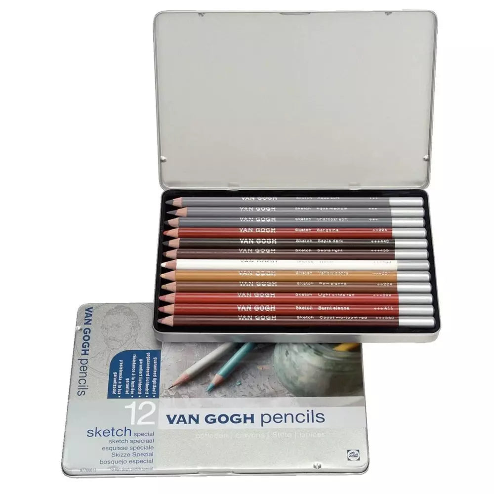 Talens Van Gogh Sketch Set Special Sanguine Kalemi Metal