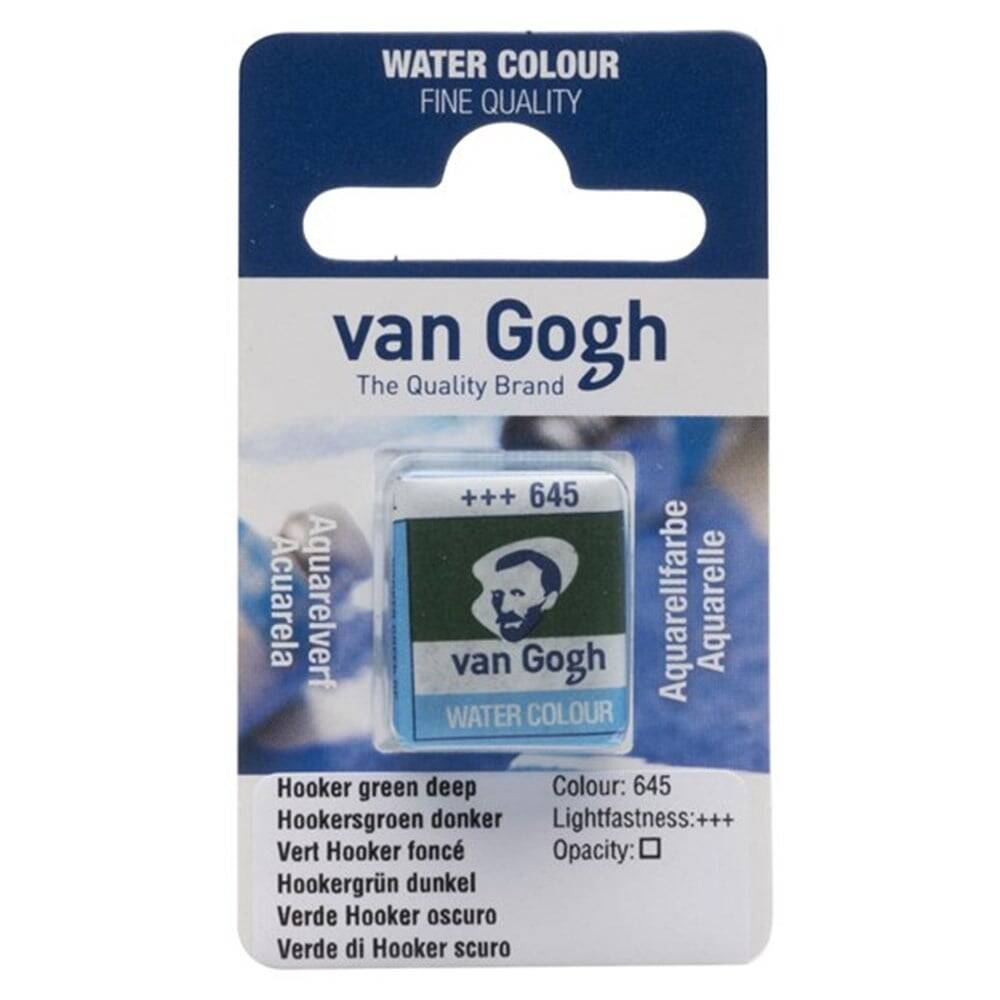 Talens Van Gogh Suluboya Tablet 645 Hooker Green Deep
