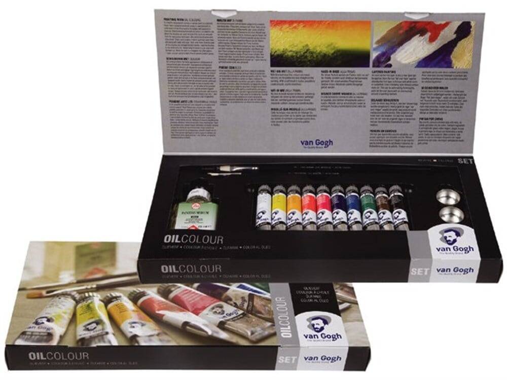 Talens Van Gogh Oil Paint Set 10x20ml + Accessories
