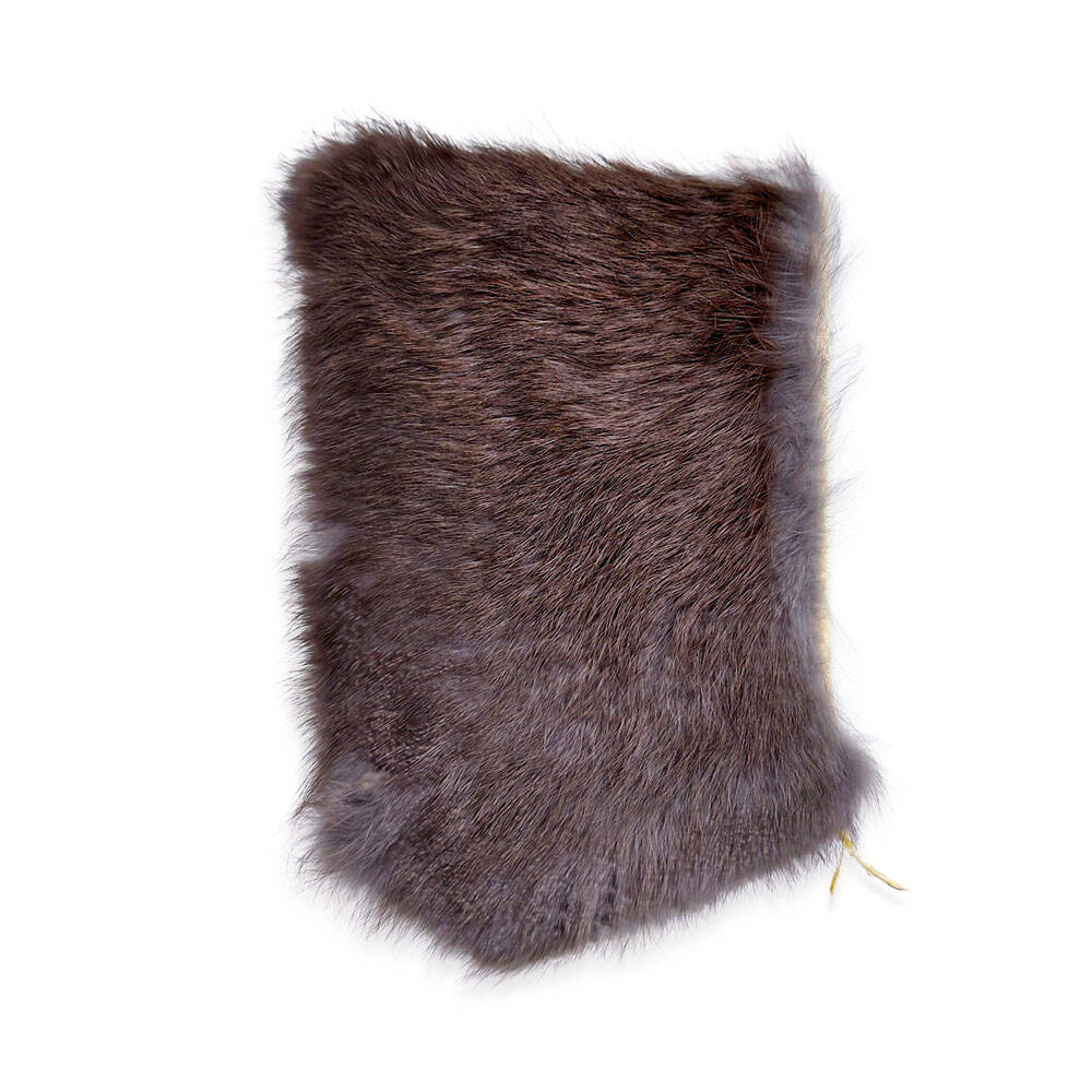 Brown Rabbit Skin Hand Mat