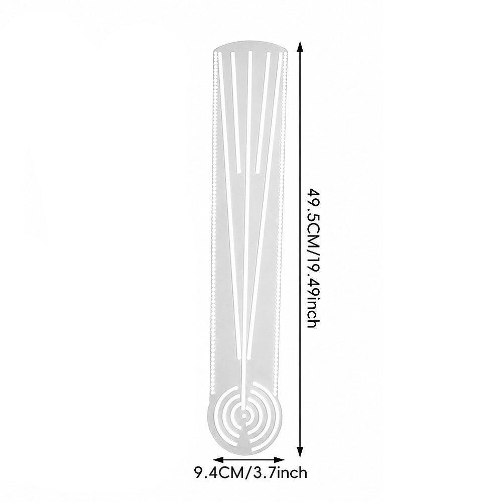 Tezhip ve Kaligrafi İçin Kolay Daire Çizim ve Pafta Cetveli 49.5 cm
