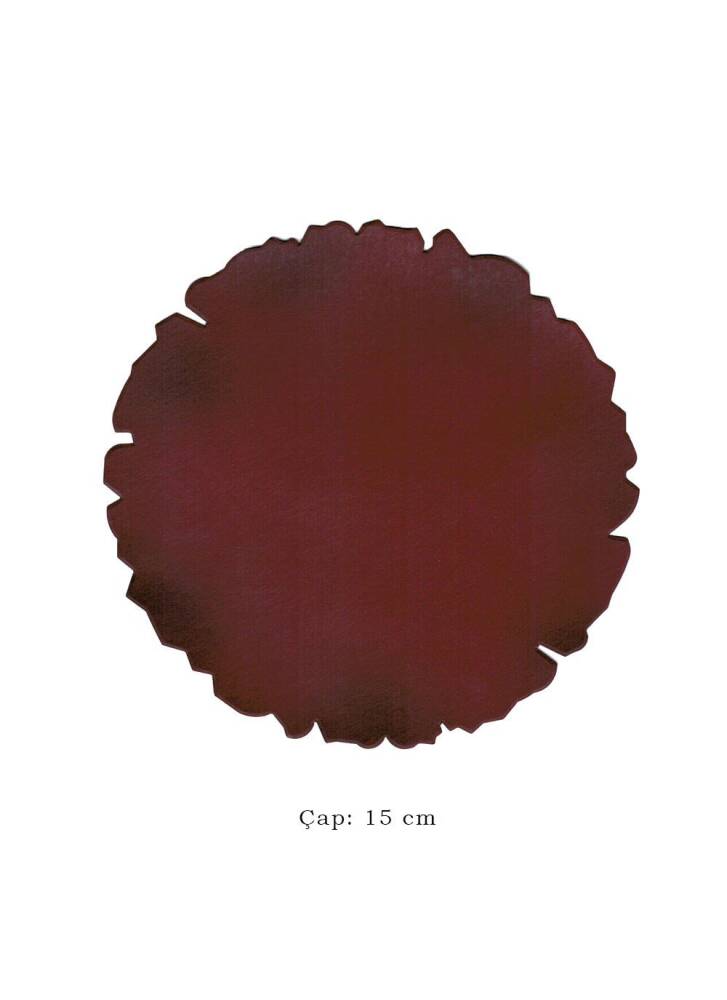 Tezhip ve Minyatür Kağıdı Bordo, Muhallebi (Nişasta) Aharlı Yuvarlak 15 cm