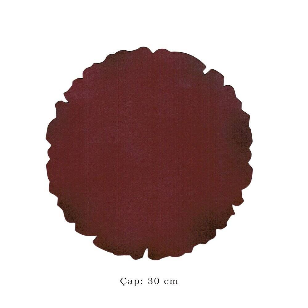 Tezhip ve Minyatür Kağıdı Bordo, Muhallebi (Nişasta) Aharlı Yuvarlak 30 cm