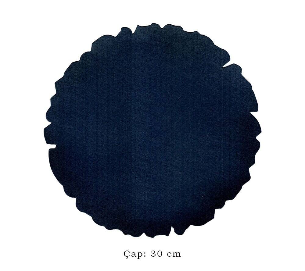 Tezhip ve Minyatür Kağıdı Lacivert, Muhallebi (Nişasta) Aharlı Yuvarlak 30 cm