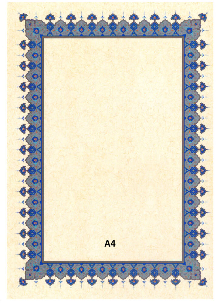 Tezhipli Tıpkıbasım Meşk Kağıdı A4 No: 112