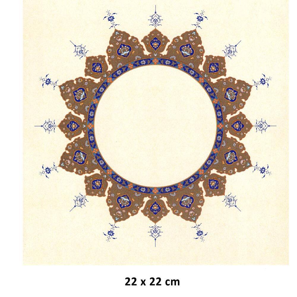 Illuminated Facsimile Paper Round 22x22 cm No:02