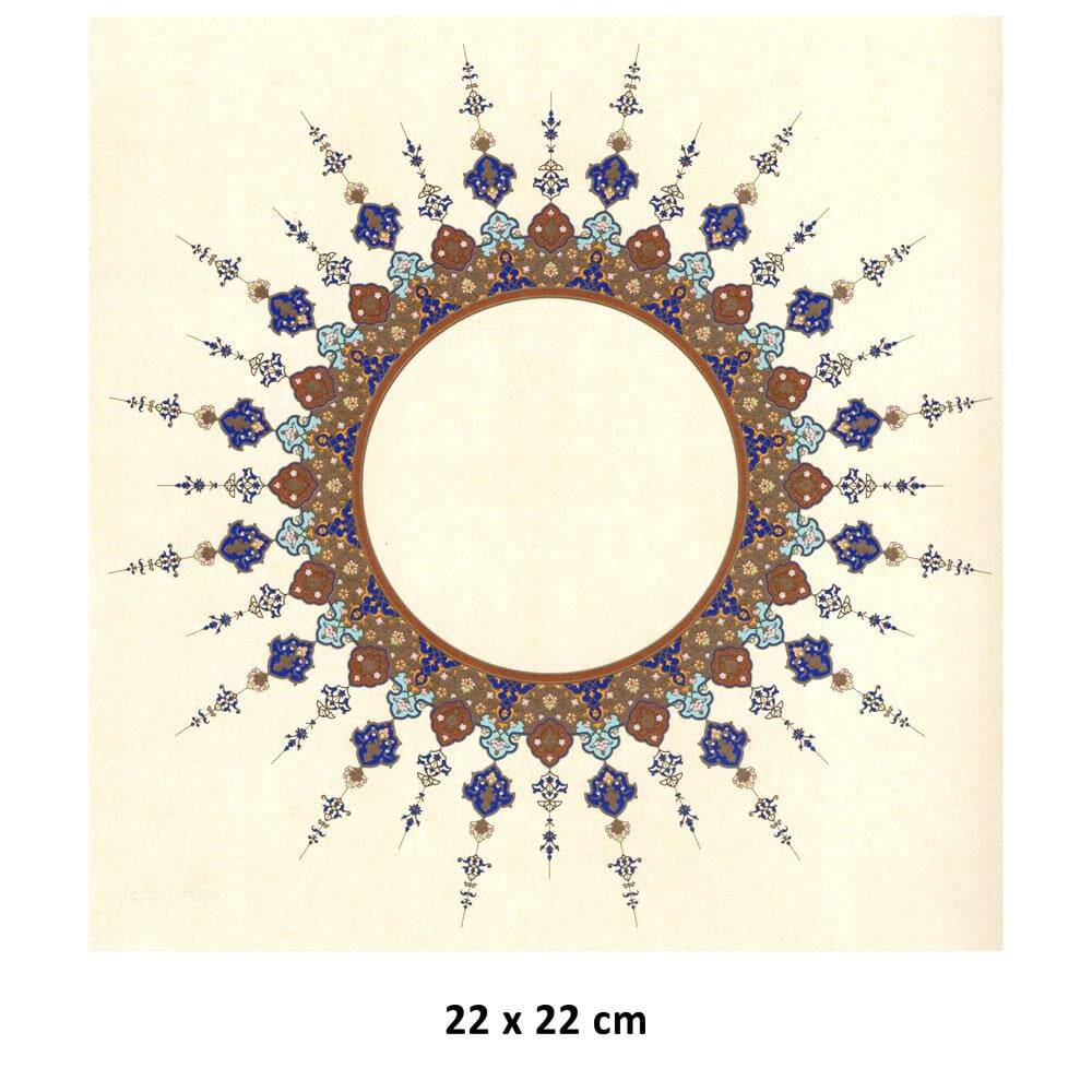 Illuminated Facsimile Paper Round 22X22 cm No:03