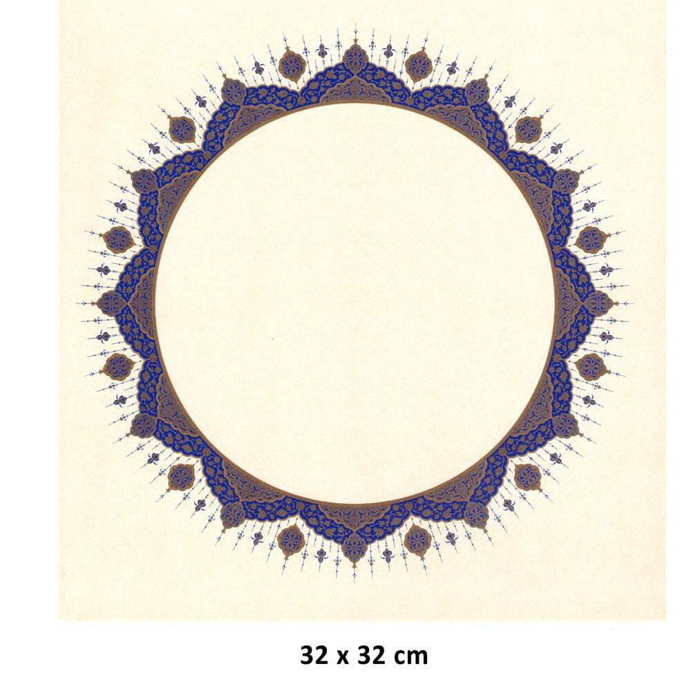 Illuminated Facsimile Paper Round 32x32 cm No: 24