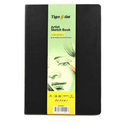 Tigertint Hard Cover Sketchbook 140g A4 80 Sheets Black