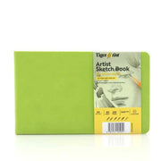 Tigertint Hard Cover Sketchbook 140g Horizontal A5 80 Sheets Pistachio Green
