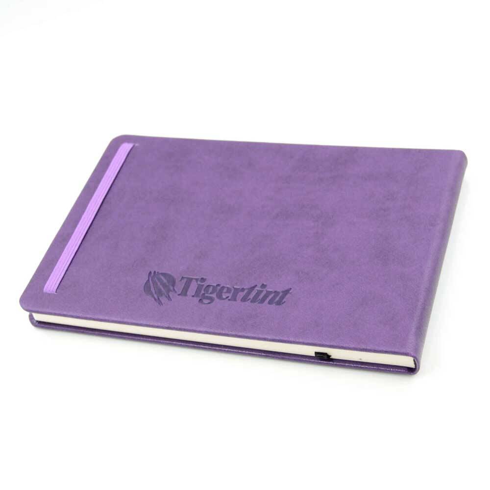 Tigertint Hard Cover Sketchbook 140 g Horizontal A5 80 Sheets Purple