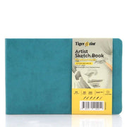 Tigertint Hard Cover Sketchbook 140 g Horizontal A5 80 Sheets Turquoise