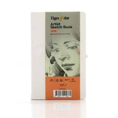Tigertint Sketchbook Sert Kapaklı Eskiz Defteri 90 gr A5 80 Yaprak Beyaz