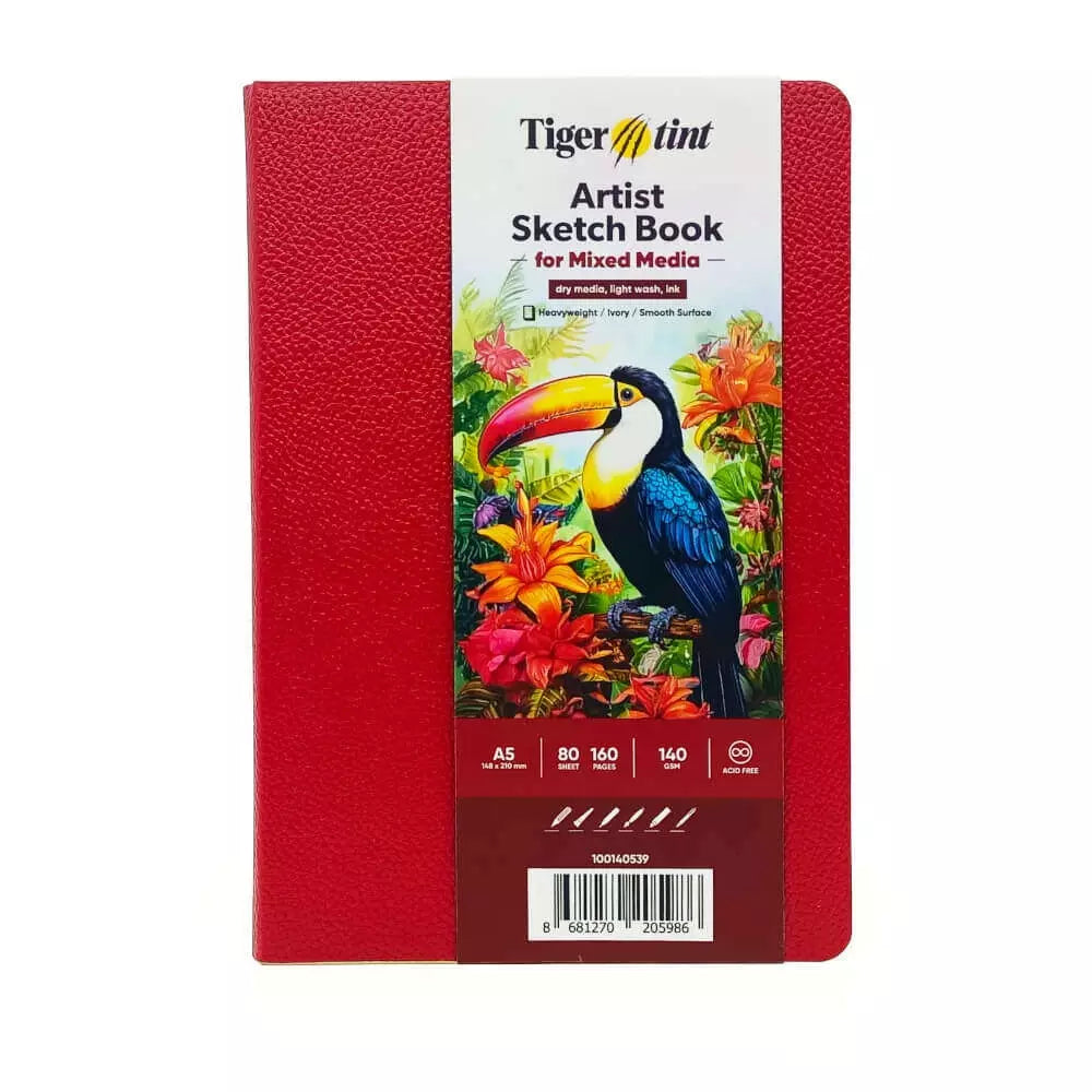 Tigertint Soft Kapak Defter 140gr 80yp. Koyu Kırmızı
