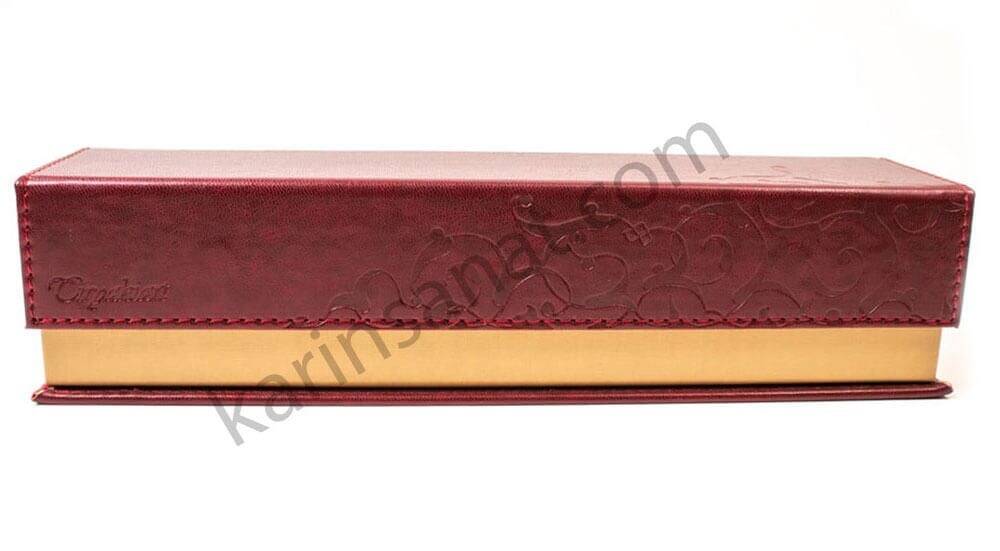 Tiryaki Art Imitation Leather Pen Holder Large Claret Red
