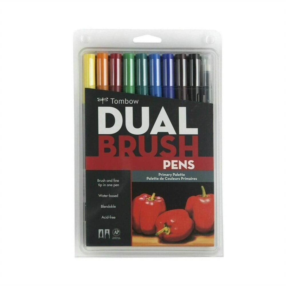 Tombow Dual Brush Pen Ana Renkler set 10lu
