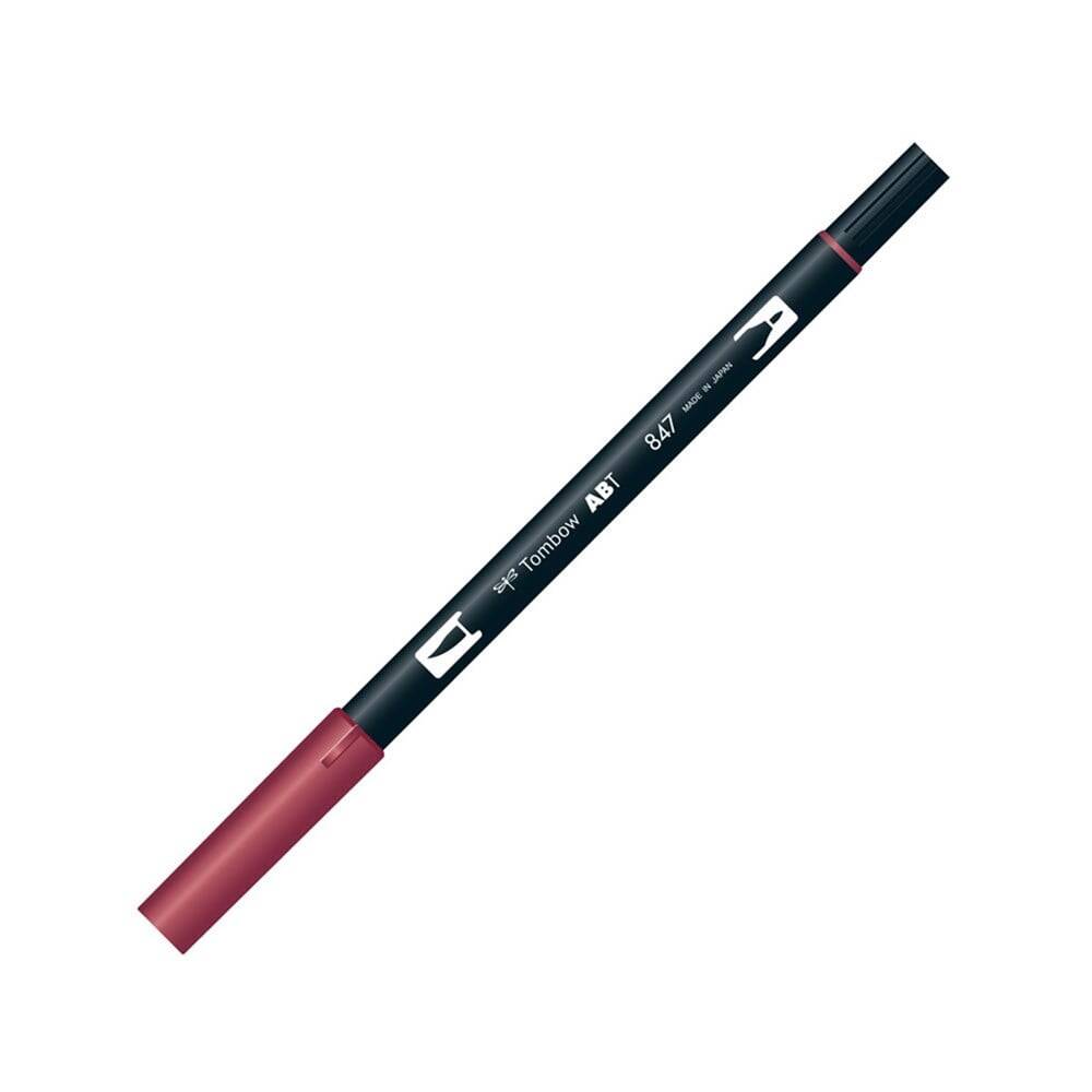 Tombow Dual Brush Pen Grafik Çizim Kalemi 847 Crimson
