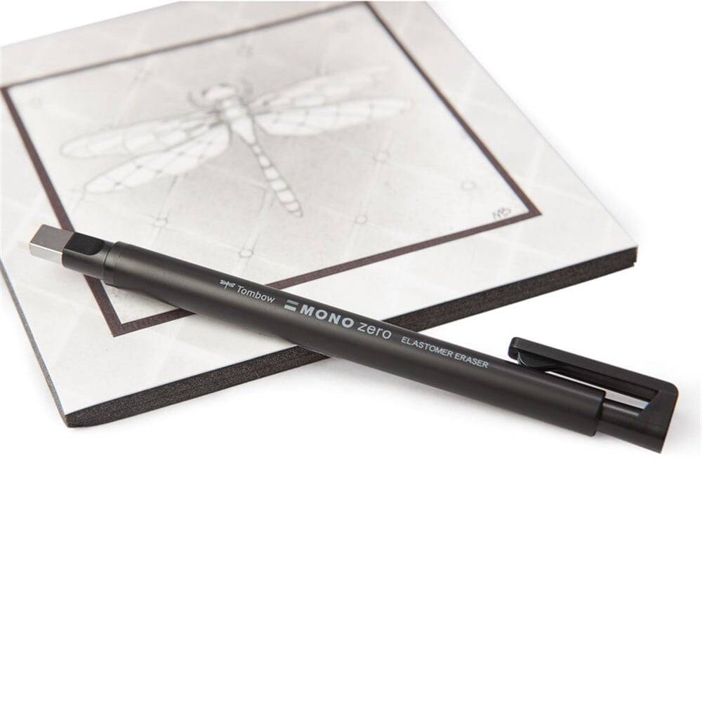 Tombow Mono Zero Basmalı Kalem Silgi 2,5x5 mm - Siyah