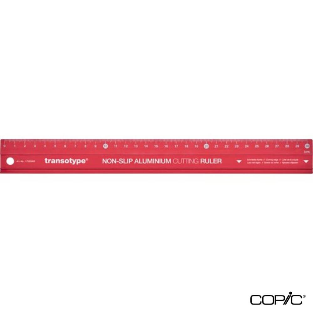Transotype Aluminum Non-Slip Ruler 30 Cm