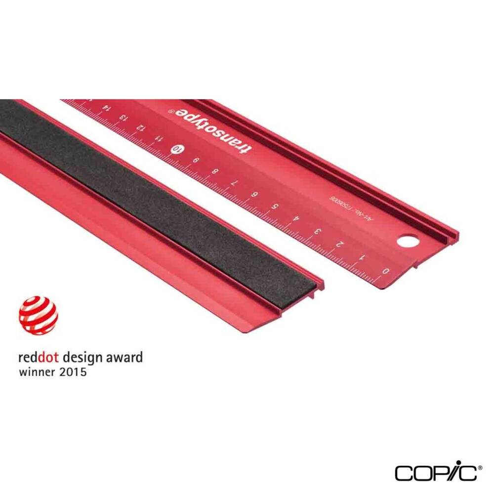 Transotype Aluminum Non-Slip Ruler 30 Cm