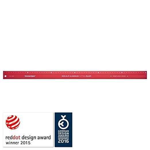Transotype Aluminum Non-Slip Ruler 60 Cm