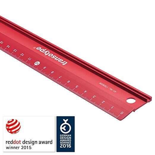 Transotype Aluminum Non-Slip Ruler 60 Cm