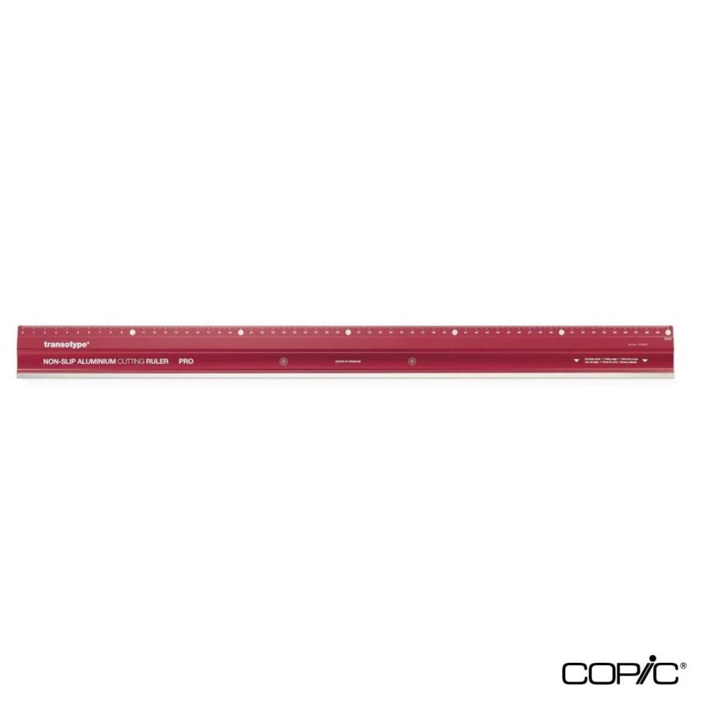 Transotype Professional Aluminum Non-Slip Ruler 60 Cm