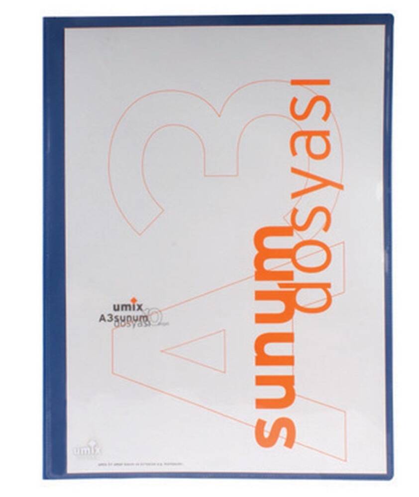Umix A3 Presentation Folder Navy Blue 10 Bags