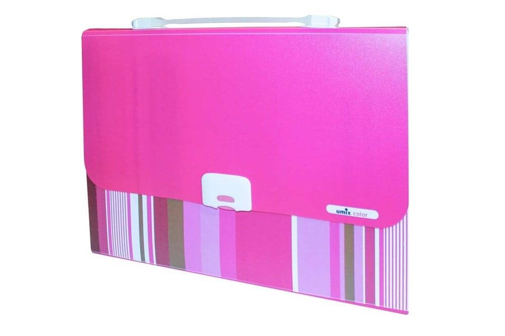 Umix Neon Gusseted File A4 Pink