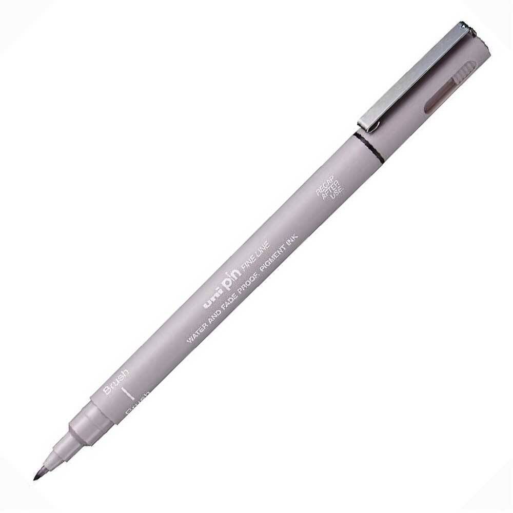Uni-Ball Pin BR-200 Brush Fırça Uçlu Kalem Light Grey
