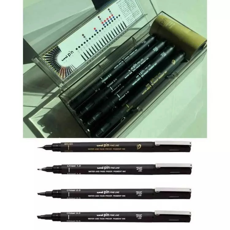 Uni Driwing Pen Pin 200/4P 4'lü Set