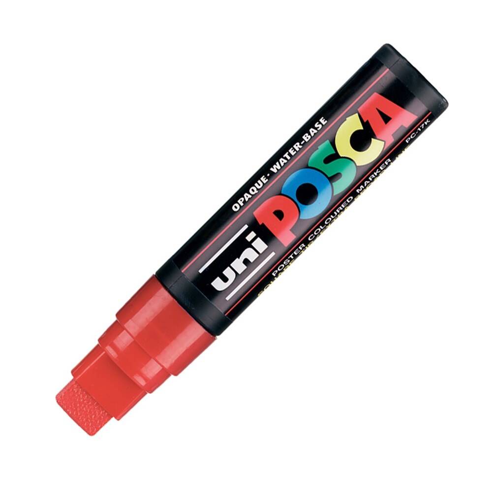 Uni Posca Pc-17K Boyama Markörü 15 mm Kesik Uç Kırmızı