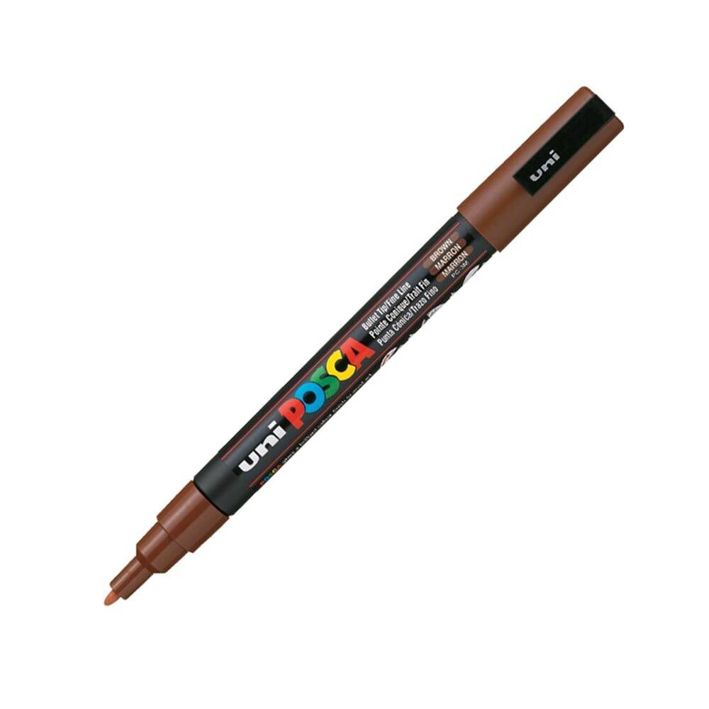 Uni Posca Pc-3M Boyama Markörü 0.9-1.3 mm Kahverengi