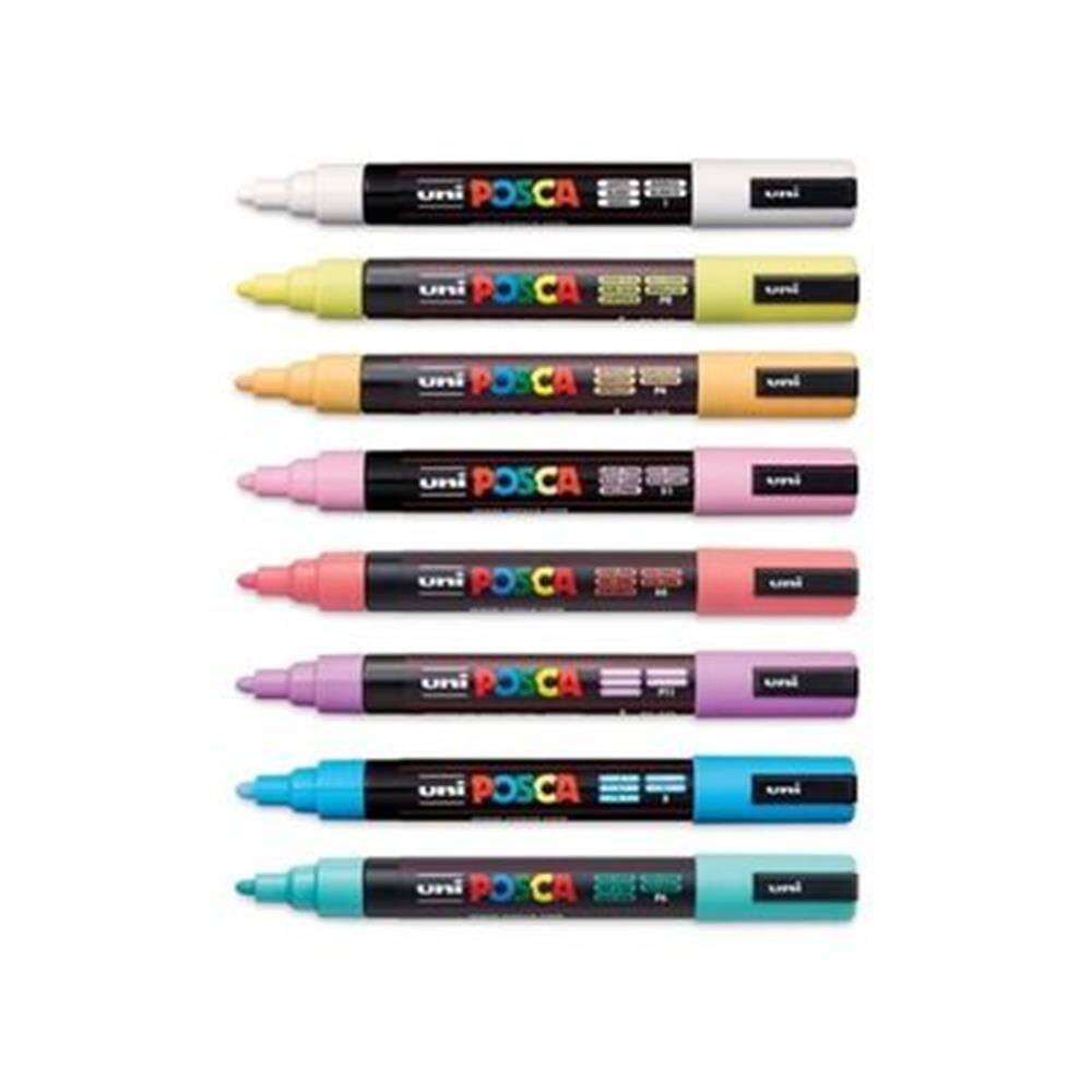 Uni Posca PC-5M 1.8-2.5 mm 8-Pack Soft Colors