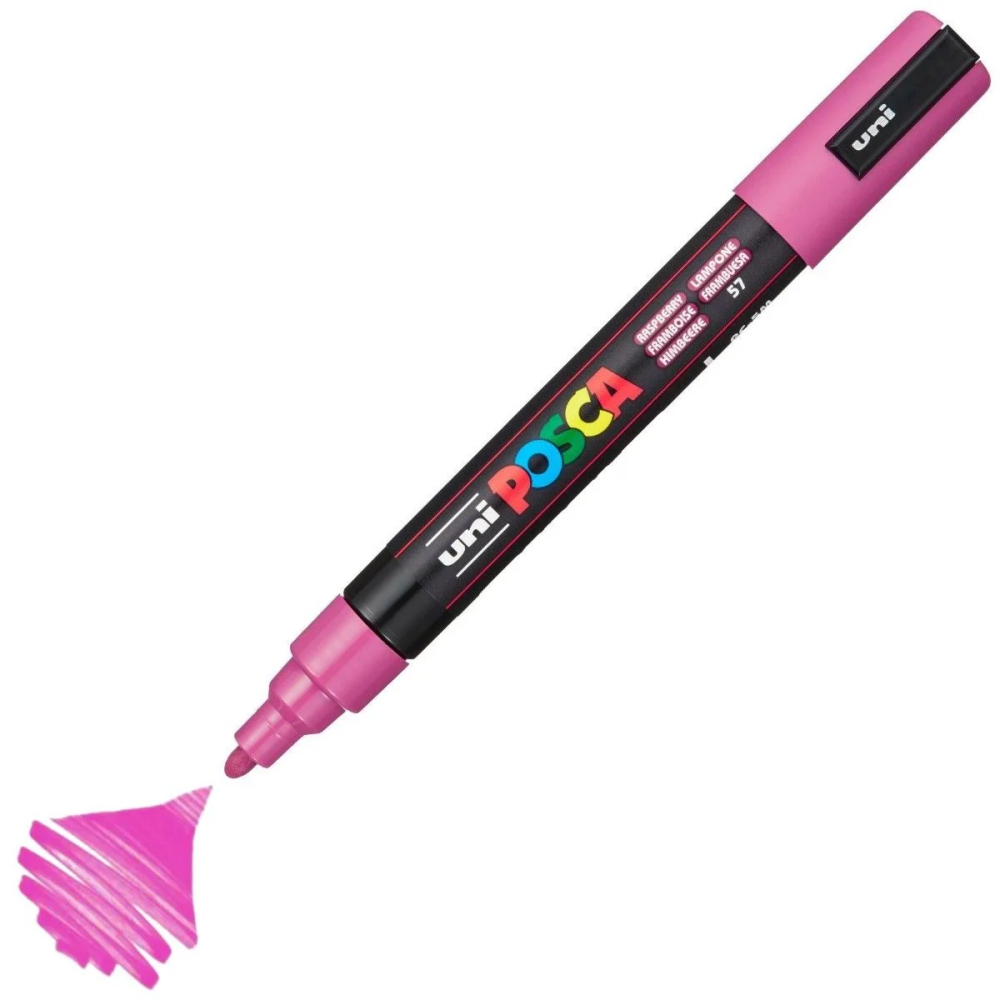 Uni Posca Pc-5M Acrylic Marker 1.8-2.5 mm Raspberry