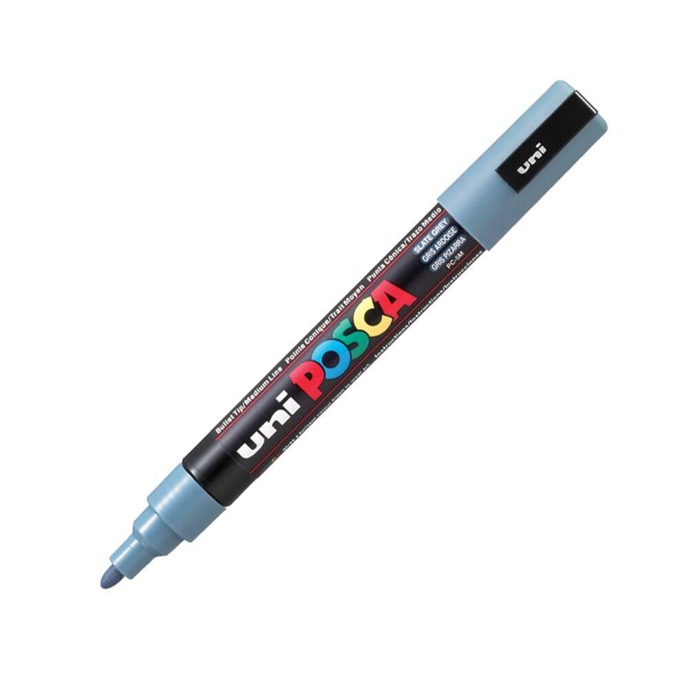 Uni Posca Pc-5M Acrylic Marker 1.8-2.5 mm Lead Gray