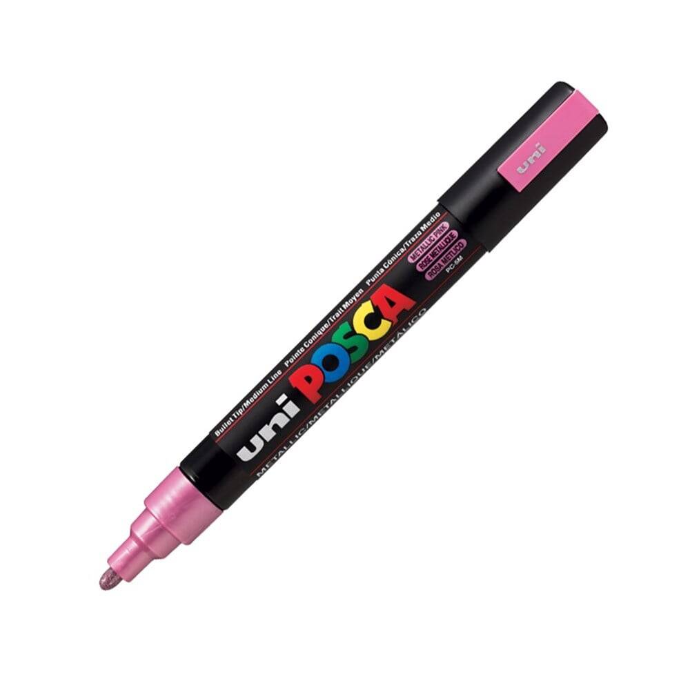 Uni Posca Pc-5M Boyama Markörü 1.8-2.5 mm Metalik Pembe