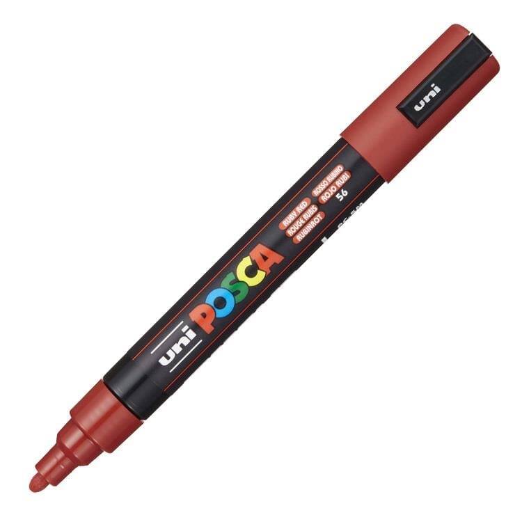 Uni Posca Pc-5M Acrylic Marker 1.8-2.5 mm Ruby Red