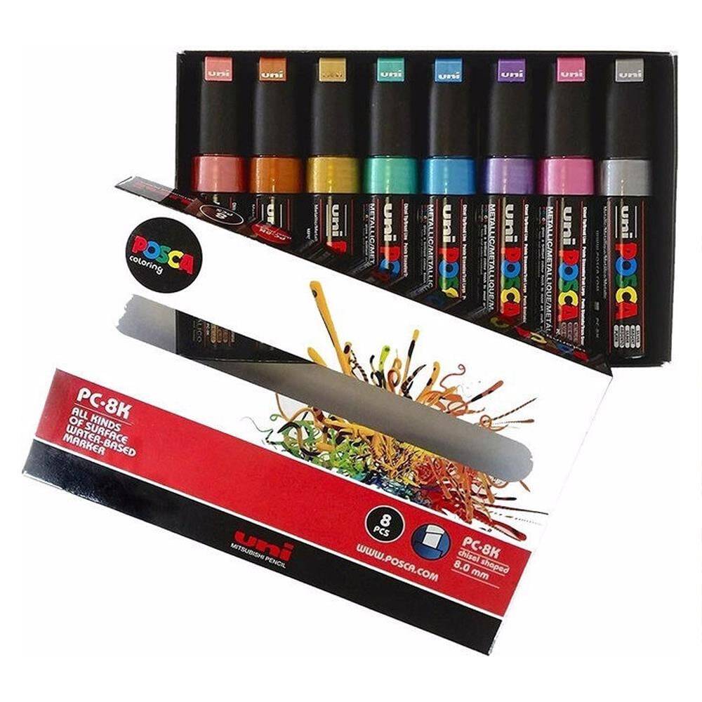 Uni Posca Pc-8K 8-Pack Metallic Colors