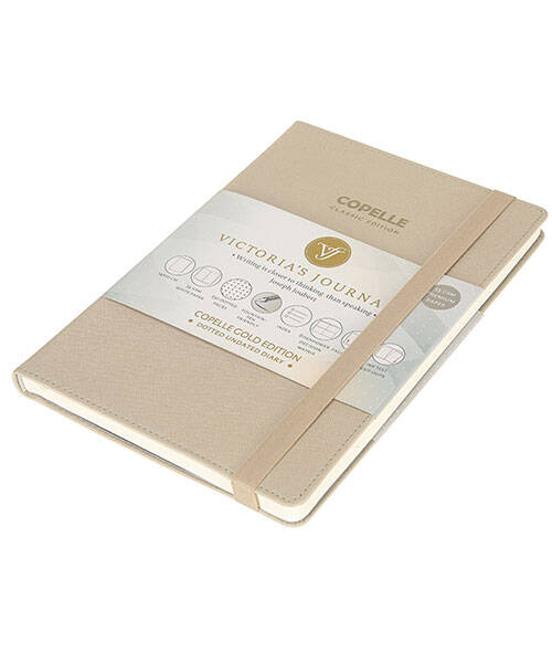 Victoria's Journals Copelle Gold Bujo Noktalı Defter 14x21 cm 55 gr 152 Yaprak Bej